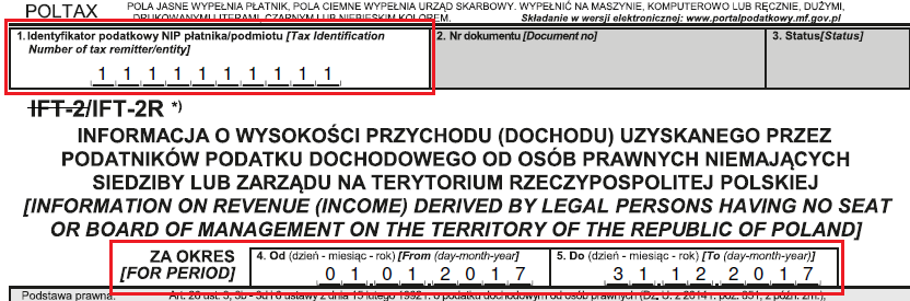 dochód z zaganicy deklaracja IFT_2R
