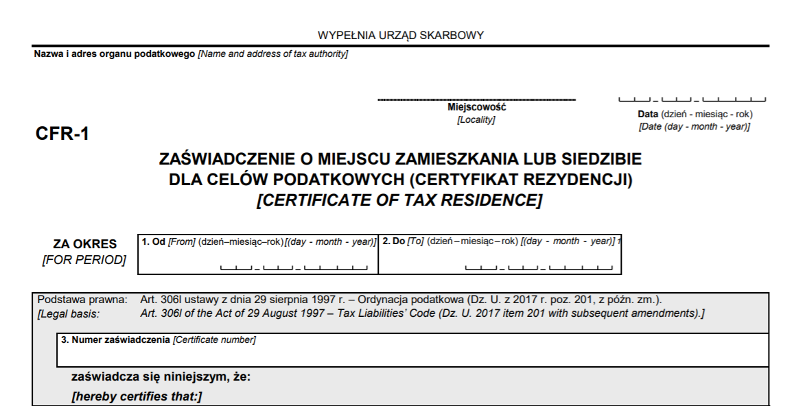 zaświadczenie zaświadczenie o miejscu zamieszkania