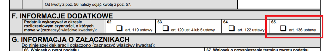 DRUGI PODATNIK VAT - czynności w okresie rozliczeniowym