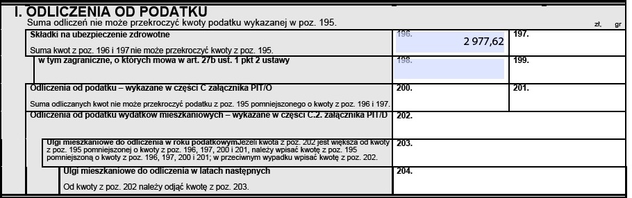 kwota składek zdrowotnych