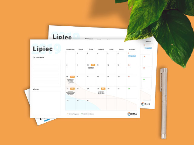 Planer Lipiec 2019