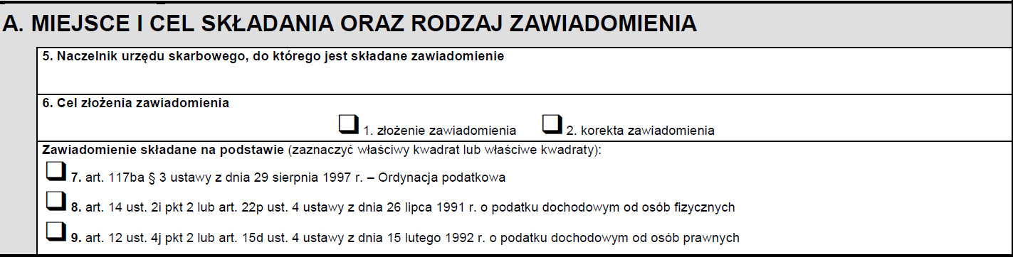 ZAW-NR miejsce i cel składania ZAW-NR miejsce i cel składania