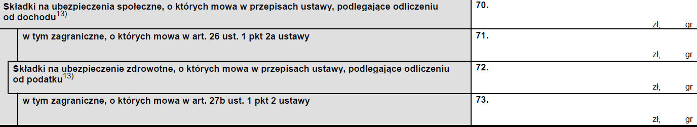 składki w PIT-11 przed zmianą