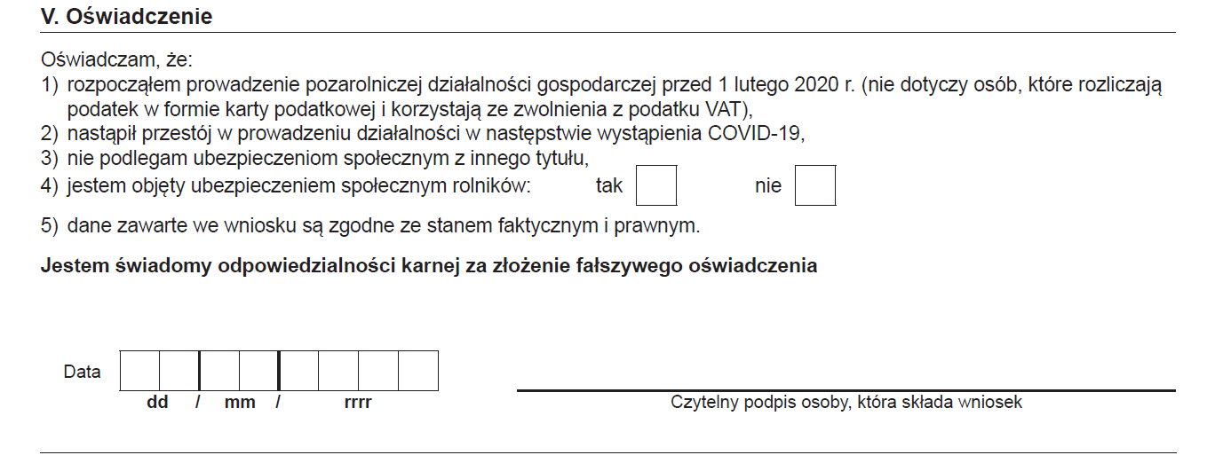 Wniosek RSP-D część V