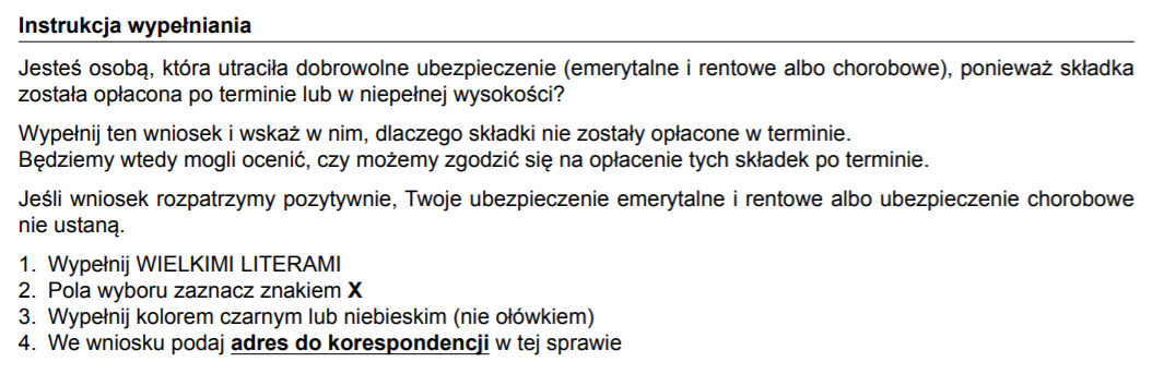 wniosek US-9 instrukcja wypełnienia