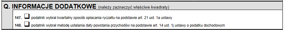 jak wypełnić PIT-28S część q