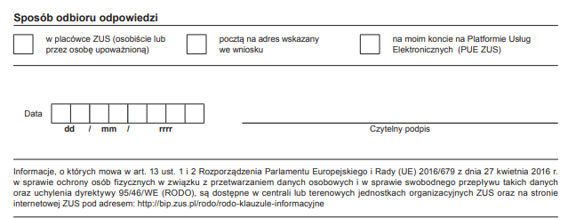 rnw sposób odbioru odpowiedzi