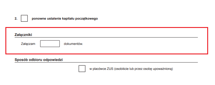 wniosek o kapitał początkowy - załączniki