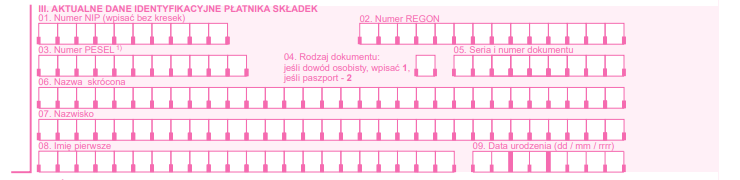 zus zipa dane po aktualizacji