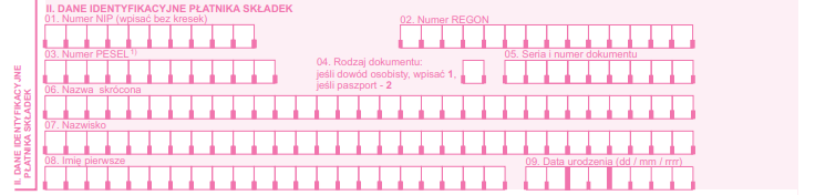 ziua dane identyfikacyjne