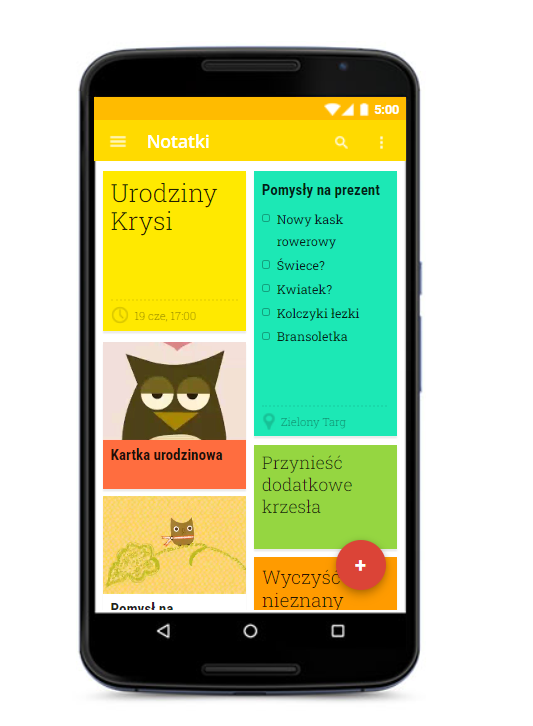 Google Keep - aplikacje do robienia notatek