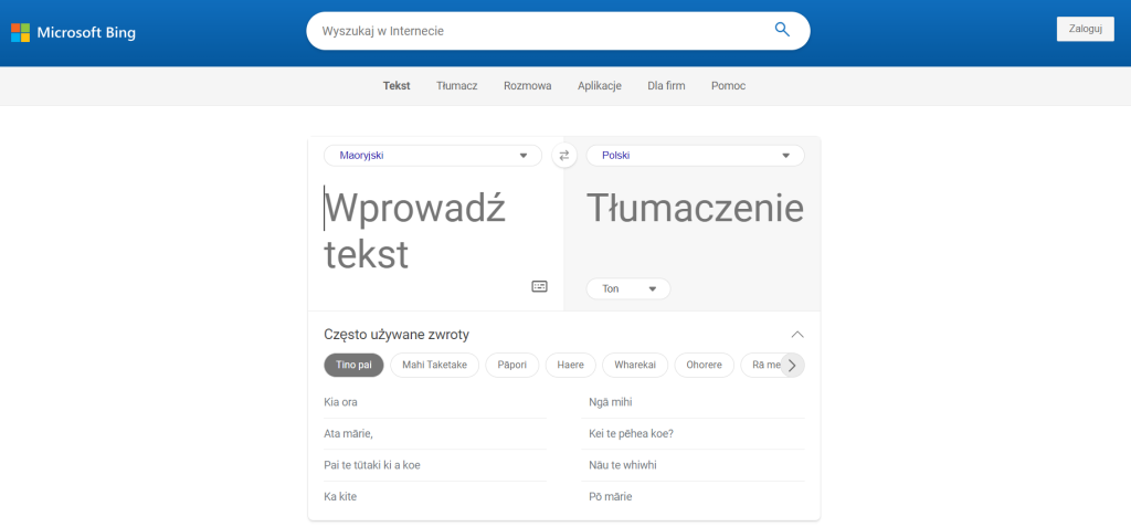 Bing Microsoft Translator