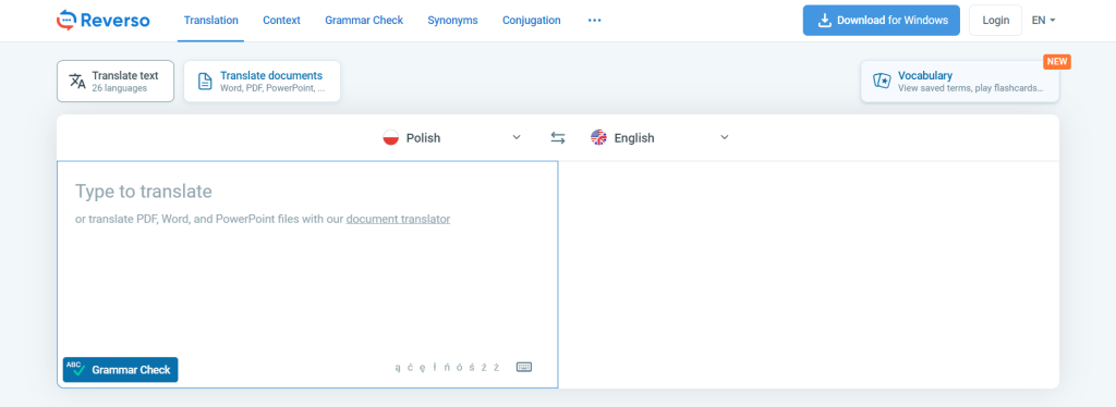 Reverso - translator oline
