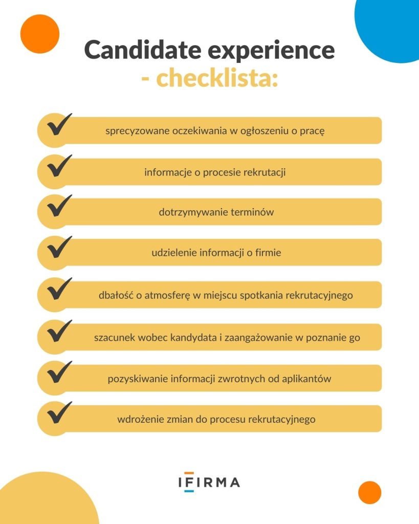 candidate experience checklista