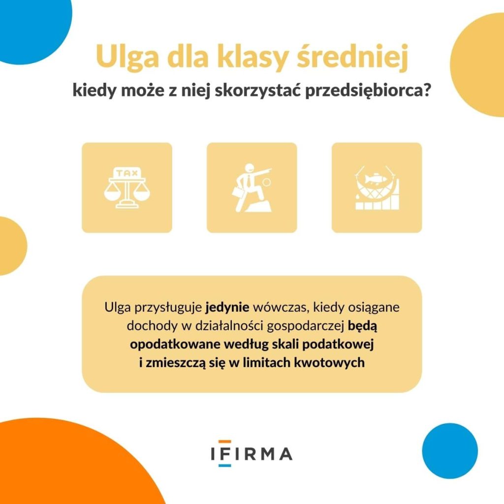 przedsiębiorca a ulga dla klasy średniej infografika