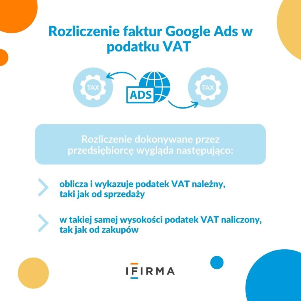 jak księgować faktury z Google Ads infografika