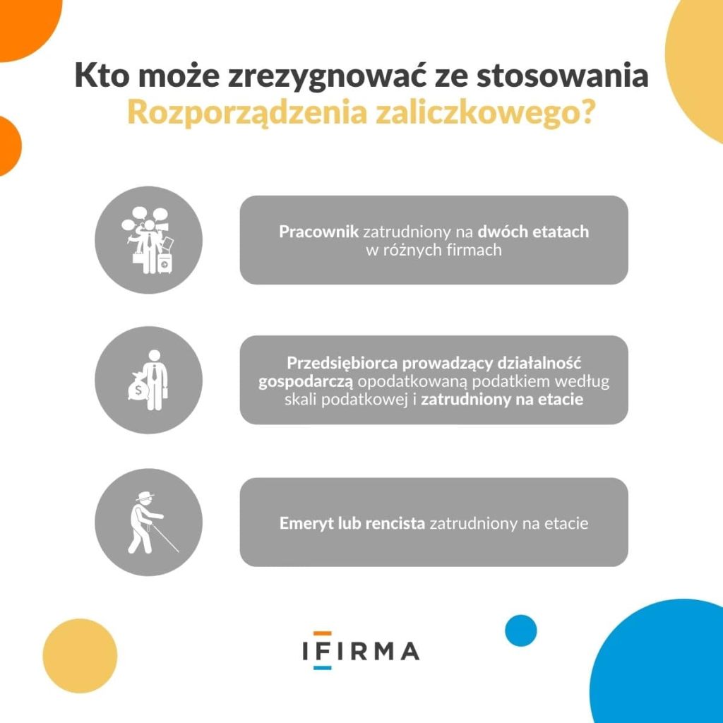 rozporządzenie zaliczkowe infografika