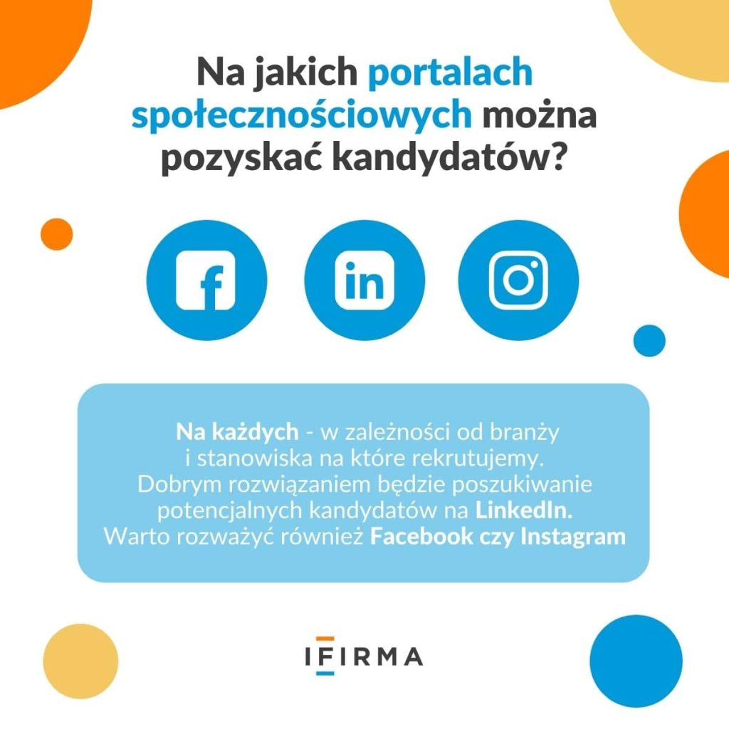 media społecznościowe w rekrutacji infografika