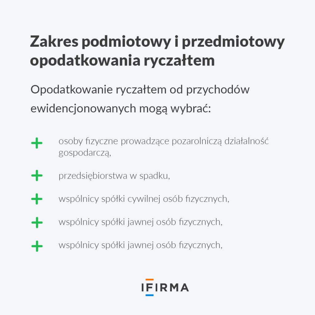 ryczał ewidencjonowany 2022