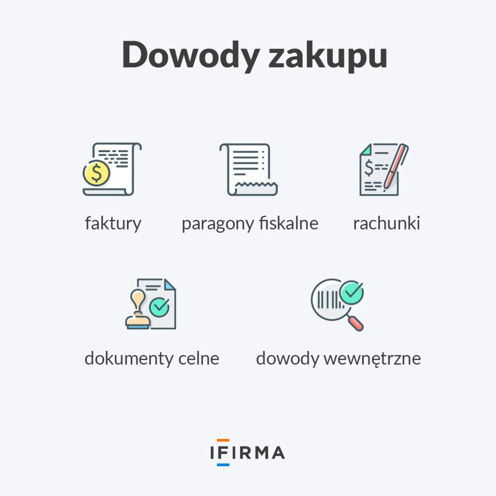 dowody zakupu - ryczałt ewidencjonowany 2022