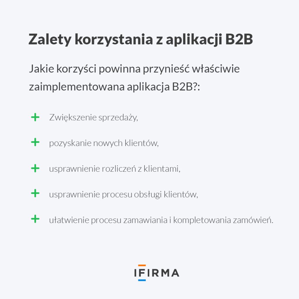 zalety aplikacji B2B infografika zalety aplikacji B2B infografika