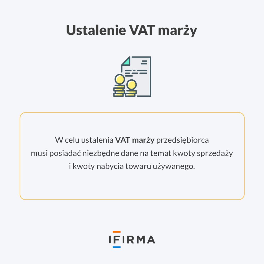 ustalenie vat marży infografika