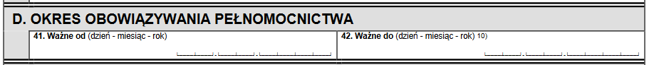 UPL-1 okres obowiązywania pełnomocnictwa