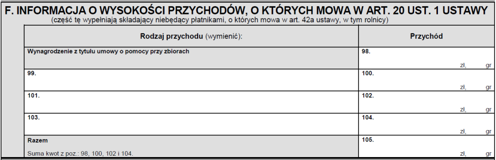 PIT-11 informacja o wysokości przychodów