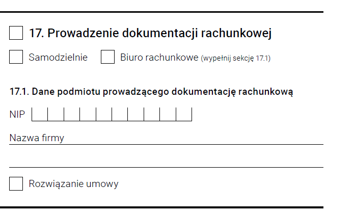 CEIDG-1 - prowadzenie dokumentacji rachunkowej