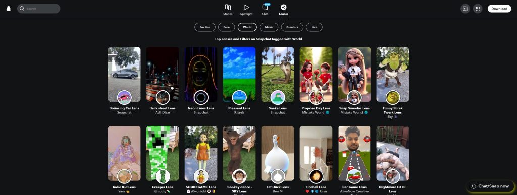 Snapchat Lenses