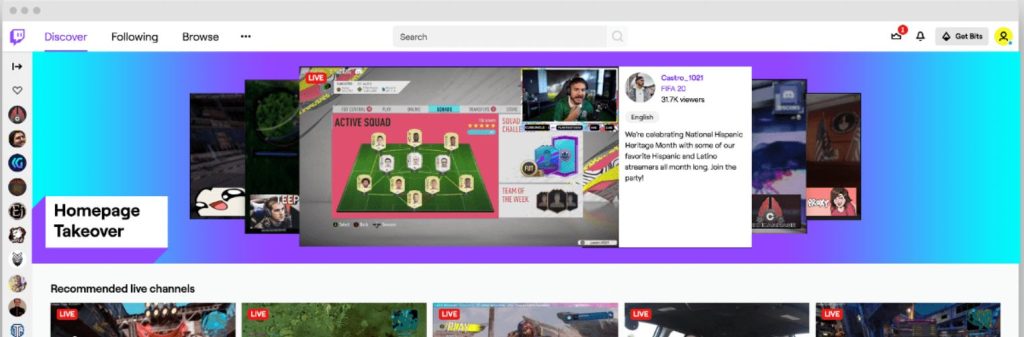 Twitch reklama nagłówek