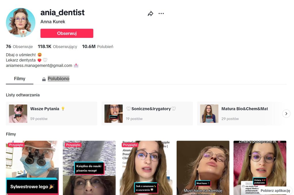 TikTok — Marketing w branży medycznej