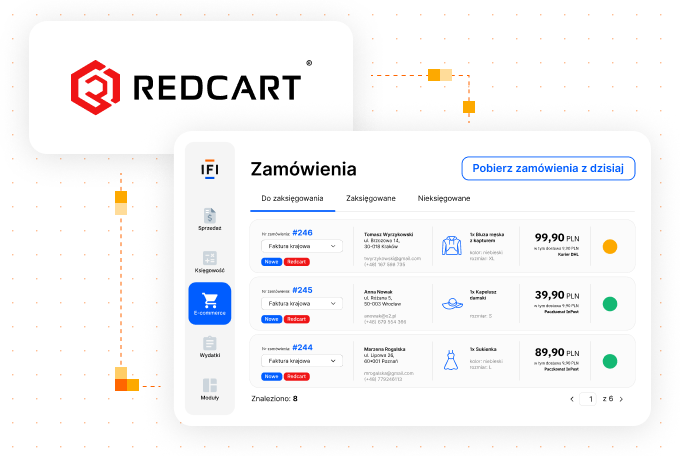 REDCART pobieranie zamówień