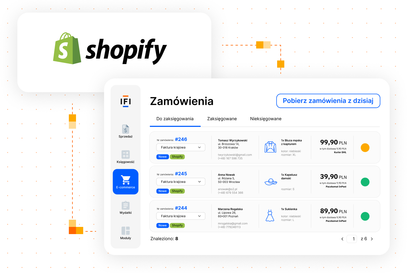 shopify pobieranie zamówień
