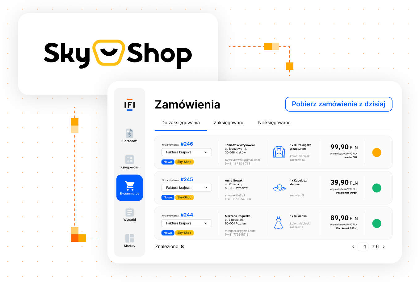 pobieranie zamówień sky-shop