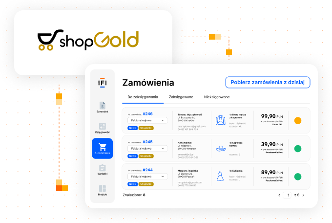 pobieranie zamówień shopgold