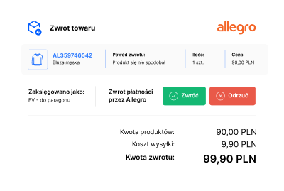manager zwrotów allegro
